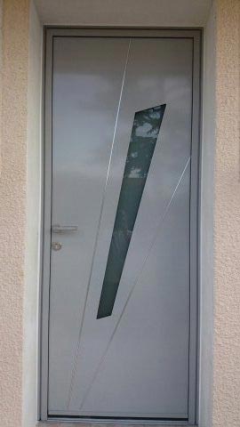 Portes d'entrées porte entree alu coloris gris 38 tignieu